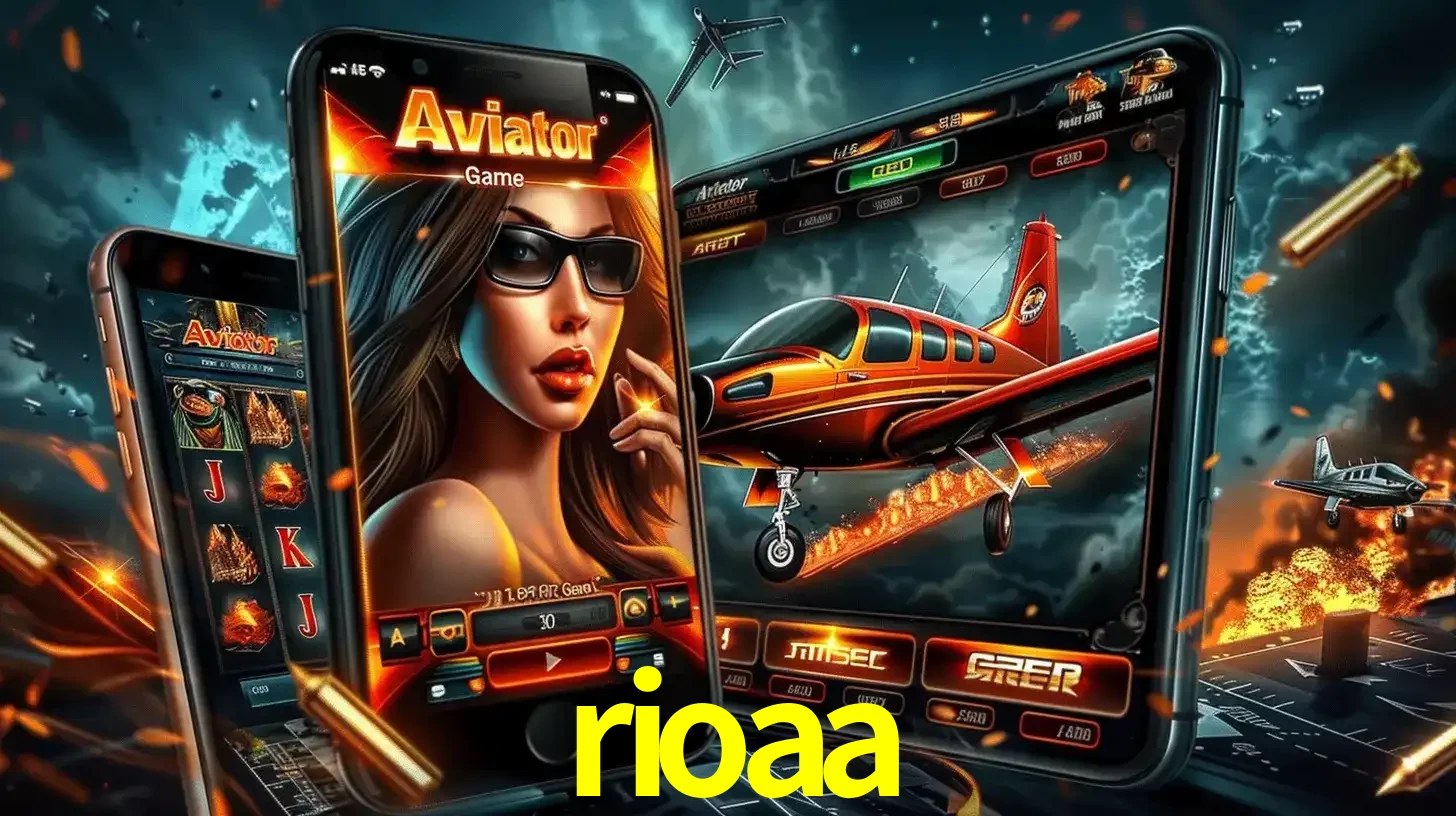 O popular jogo de apostas Aviator exibido em vários celulares e tablets, mostrando a interface emocionante e a ação de voo disponíveis para jogar agora no rioaa.