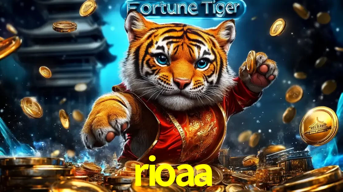 Imagem promocional do jogo de slot Fortune Tiger, com um tigre majestoso em traje tradicional cercado por uma fortuna em moedas de ouro, disponível agora no cassino rioaa.